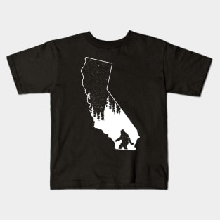 California Bigfoot State Gift Kids T-Shirt